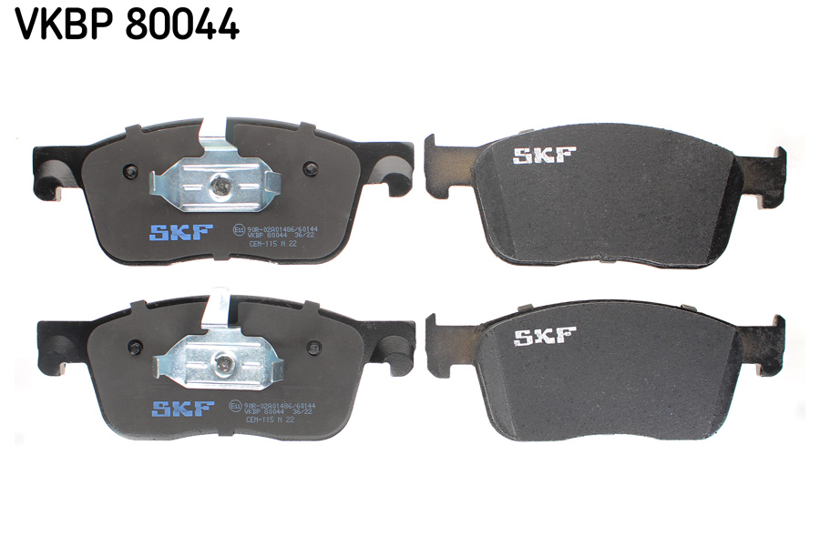 stabdžių trinkelių rinkinys, diskinis stabdys - VKBP 80044 SKF